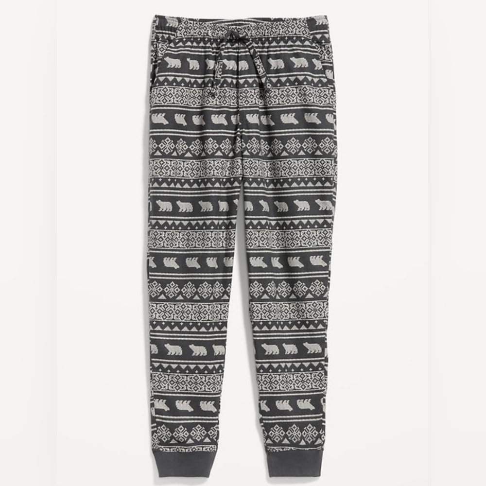 Flanel Pajama Jogger Pants - Fair Isle Print. Size Large, NWT - Picture 1 of 2